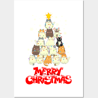 Christmas Cats Posters and Art